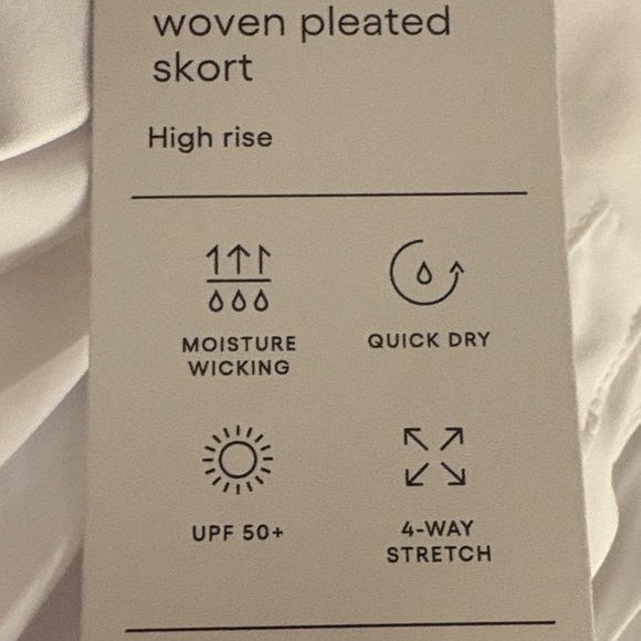 All in Motion White High-rise Pleated Moisture Skirt - Picture 6 of 16